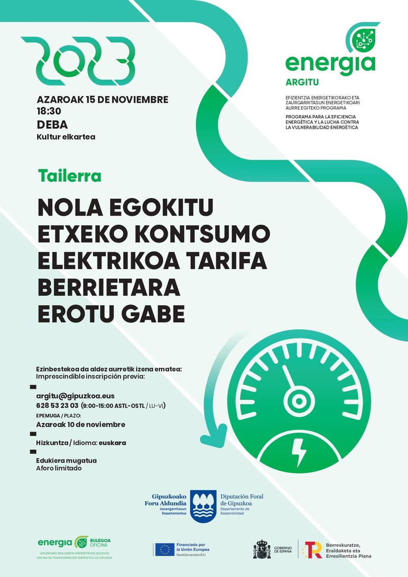 Taller práctico para aprender como adaptar el consumo energético a las nuevas tarifas eléctricas