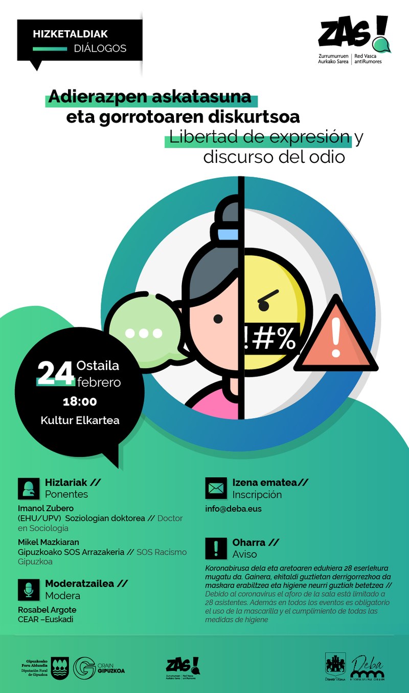 Charla 'Libertad de expresión y discurso del odio' en Kultur Elkartea