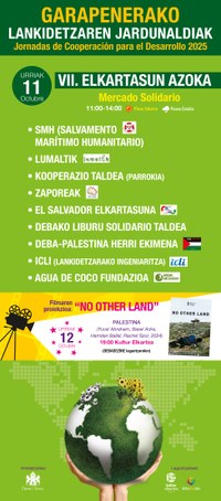 Deba acoge el VII Mercado Solidario este sábado, 11 de octubre, en el marco de las Jornadas de Cooperación para el Desarrollo