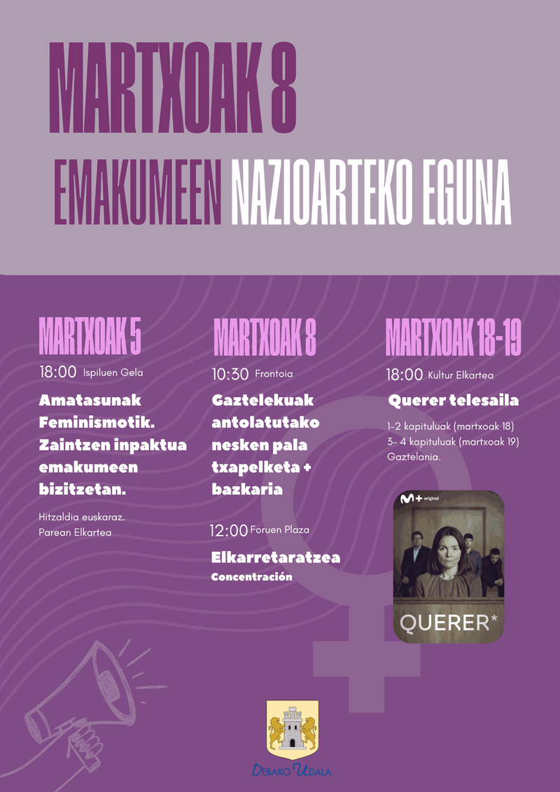 Deba se suma al Día Internacional de la Mujer y reitera su compromiso con la igualdad de género