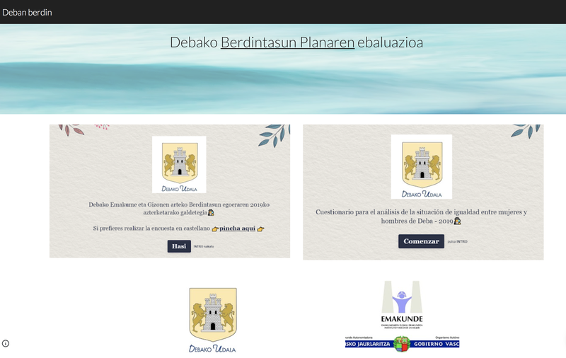 El Ayuntamiento de Deba hace un llamamiento a la ciudadanía para que participe en el plan de igualdad