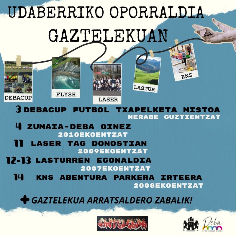 La agenda de vacaciones de primavera para adolescentes en el Gazteleku está llena de iniciativas