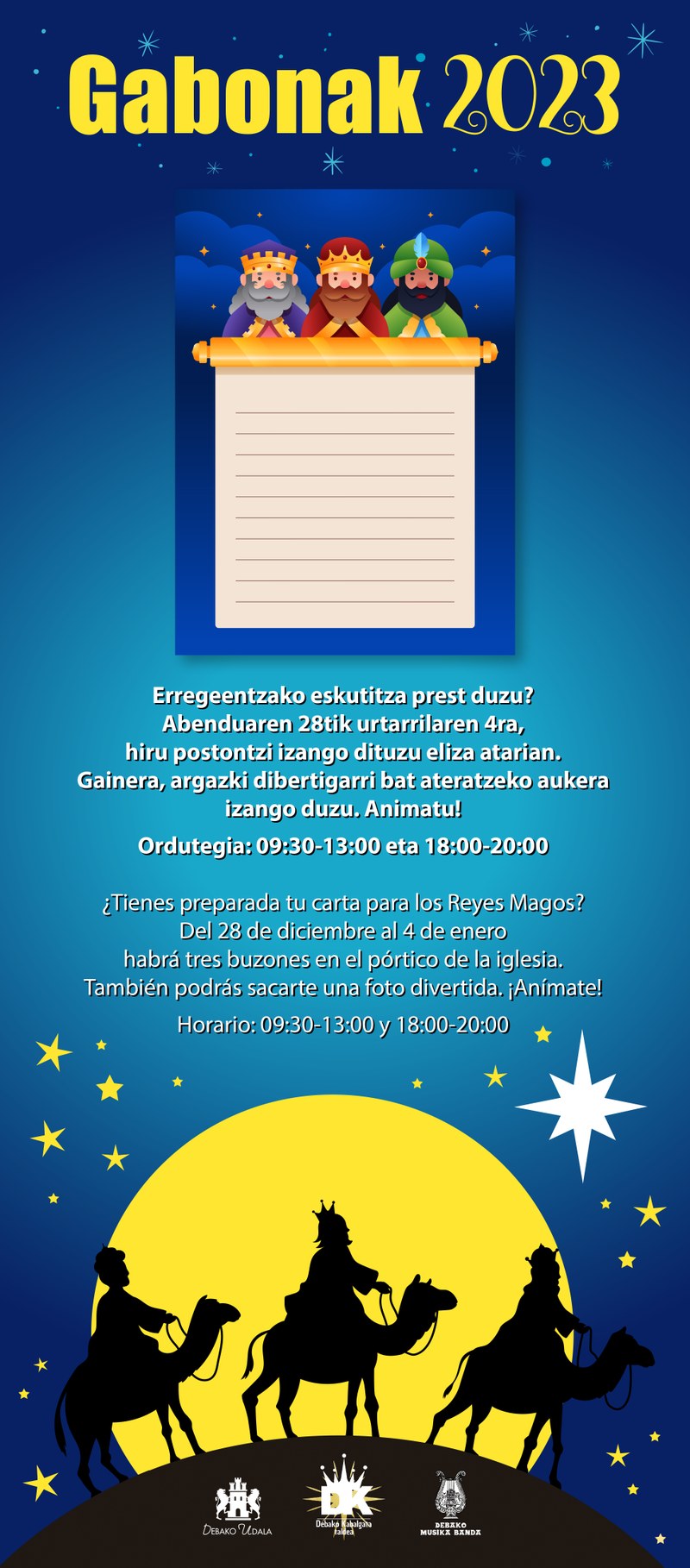 ¡Los Reyes Magos ya han emprendido su camino hacia Deba!