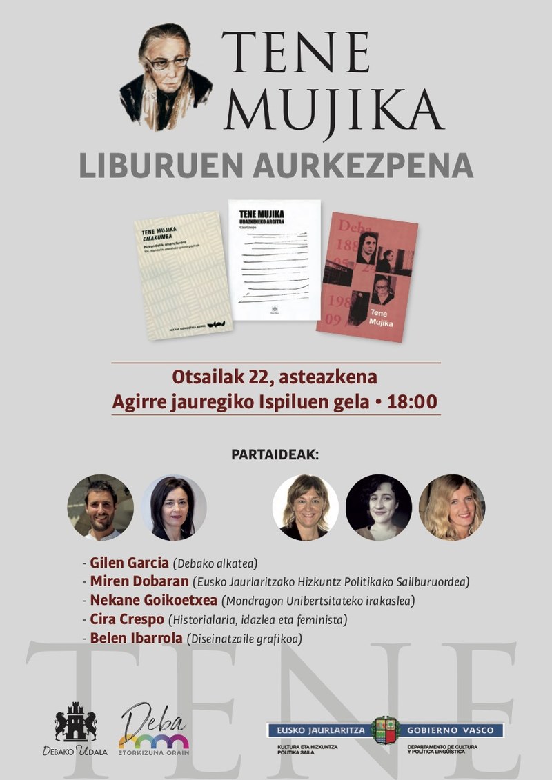 Se presentarán varios trabajos acerca de Tene Mujika