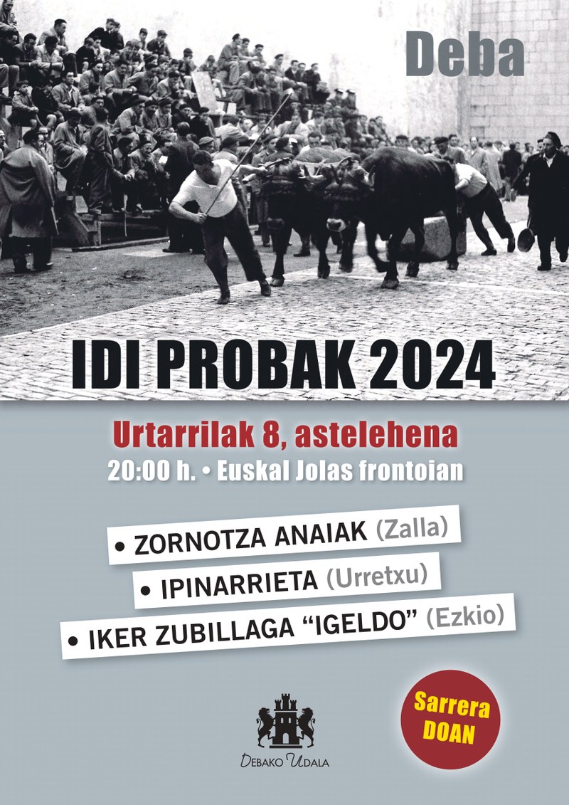 ‘Idi probak 2024’ erakustaldia izango da Deban datorren astelehenean