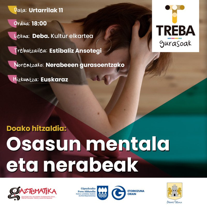 ‘Treba gurasoak’ ekimena Deban izango da eta nerabeen osasun mentalaren inguruan familiak trebatzea izango du helburu