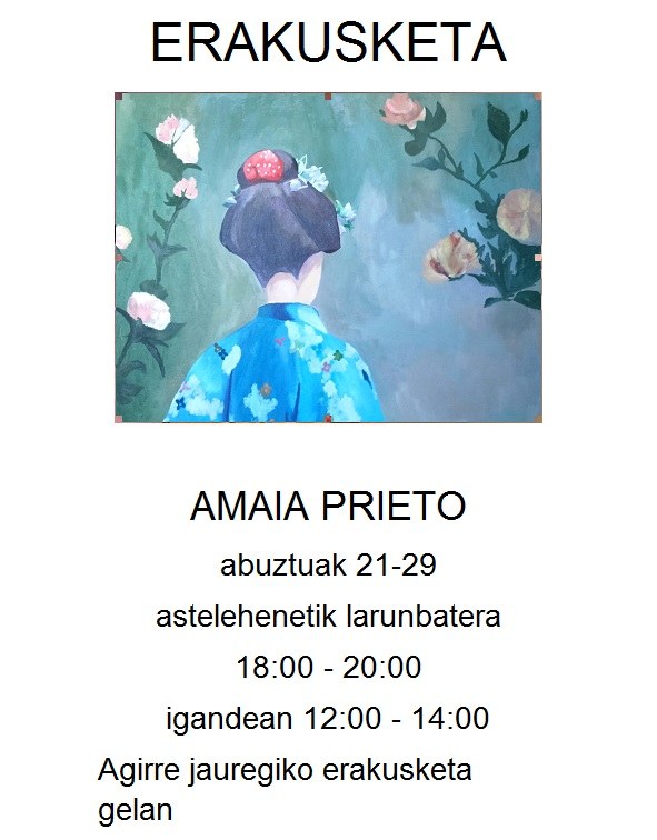Amaia Prietoren erakusketa Agirre Jauregian 