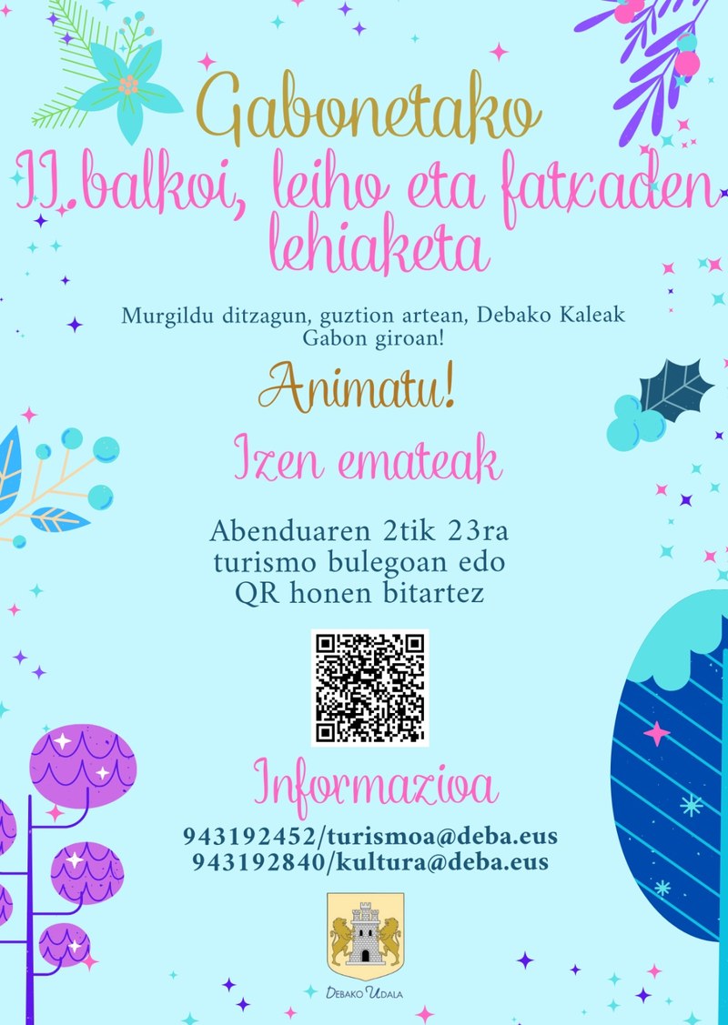 Bueltan da Debako gabonetako balkoi, leiho eta fatxaden lehiaketa