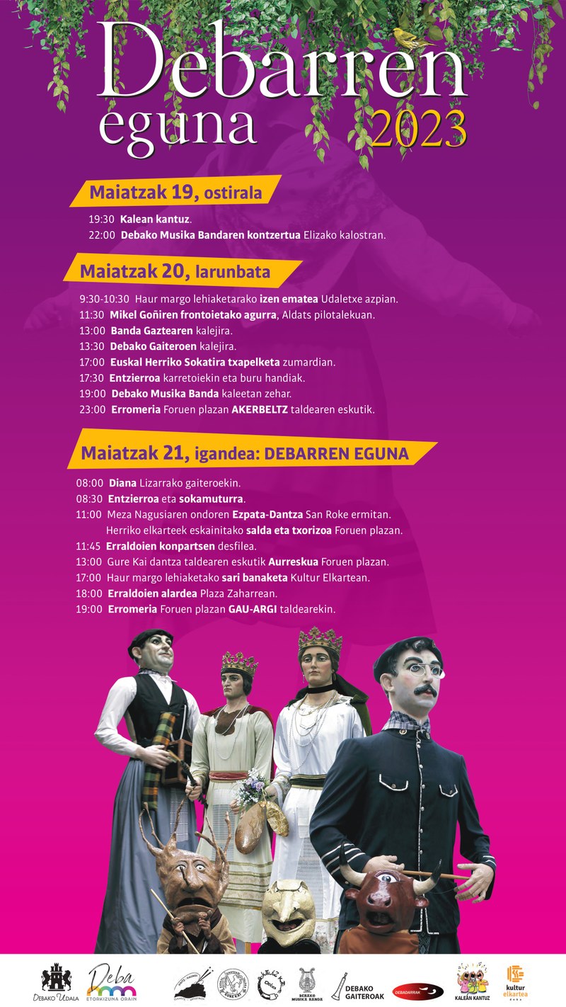 Debarren eguna ospatuko da maiatzaren 21ean