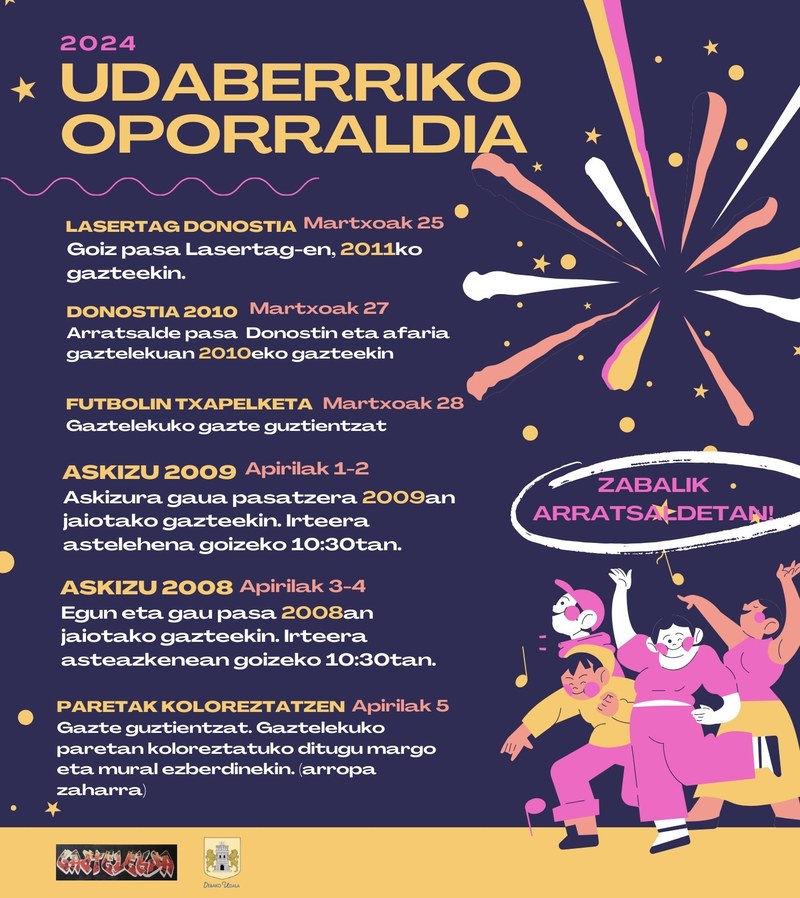 Ekintza egitarau anitz bezain berezia osatu du Debako Gaztelekuak, udaberriko oporraldiaz gozatzeko