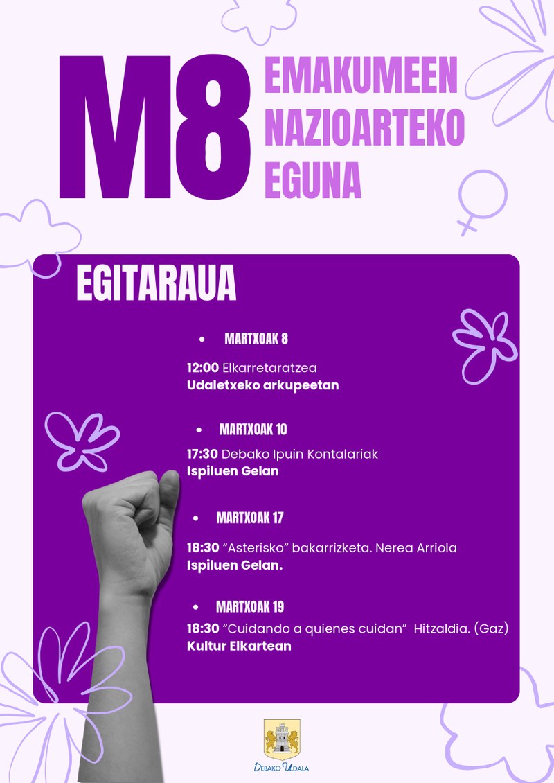 Debak Emakumeen Nazioarteko Eguna ospatuko du kontzientziazioa eta errebindikazioa helburu  dituen programarekin