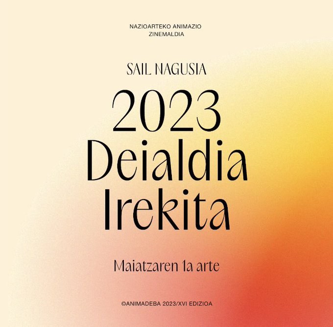 Martxoaren 3tik maiatzaren 1a arte Animaziozko Nazioarteko Zinema Jaialdian izen emateko epea zabalik