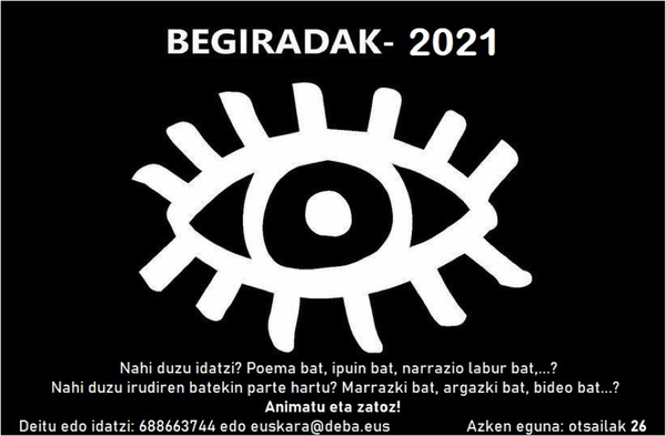 Abierto el plazo de inscripción de Begiradak 2021