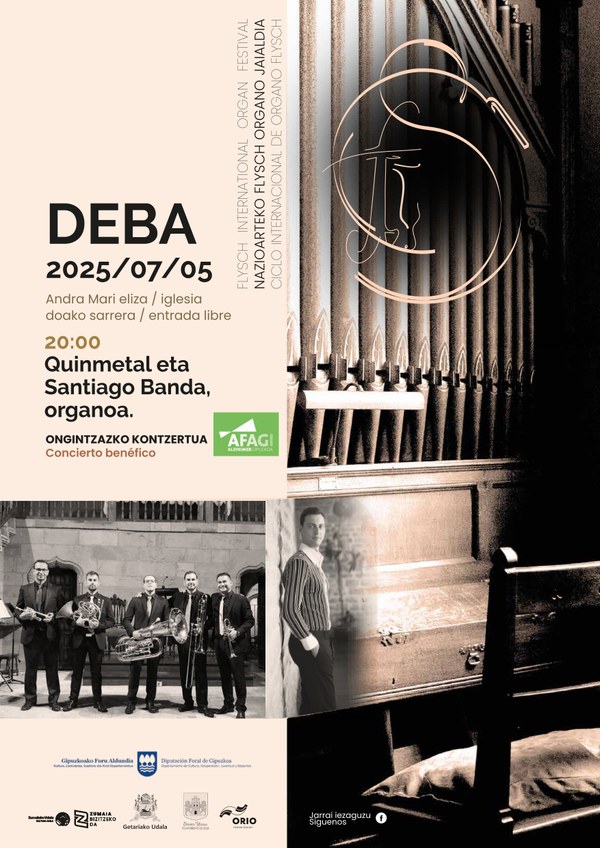 Deba acogerá el 5 de julio uno de los conciertos del Ciclo Internacional de Órgano Flysch