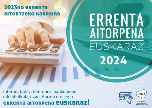 El Ayuntamiento de Deba lanza una campaña para realizar la declaración de la renta en euskera, junto con UEMA y la Diputación Foral de Gipuzkoa