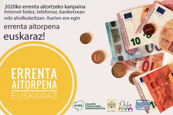 El Ayuntamiento de Deba quiere invitar a la ciudadanía un año más a realizar la declaración de la renta en euskera un año más