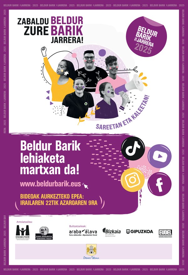 El concurso audiovisual Beldur Barik 2025 anima a la juventud de Deba a alzar la voz por la igualdad