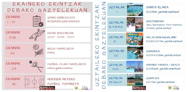 El Gazteleku de Deba ha organiza actividades de verano