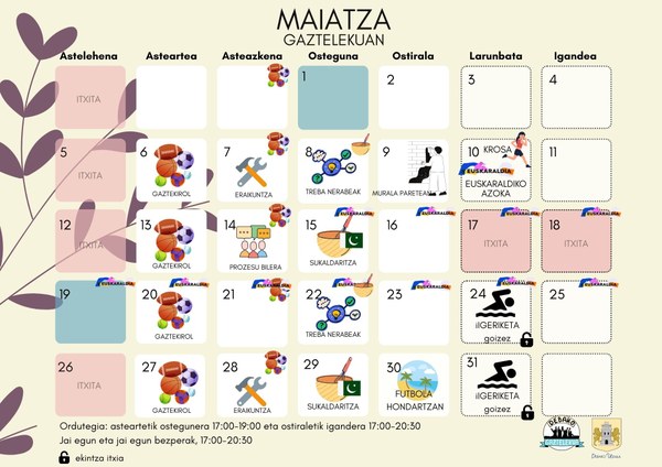 El Gazteleku de Deba ofrece una variada programación en mayo
