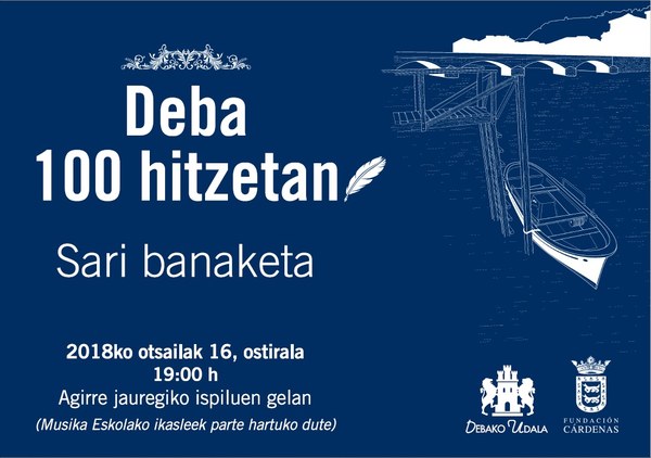 El reparto de premios del concurso literario "Deba en 100 palabras" se celebrará este viernes en el salón de los espejos 