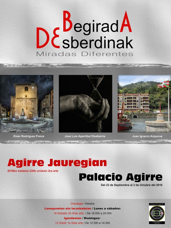 La exposición Miradas diferentes estará en el Palacio de Aguirre durante una semana