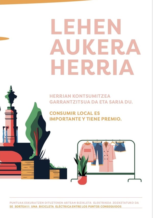 Los premios del sorteo 'Lehen aukera herria' en la Oficina de turismo