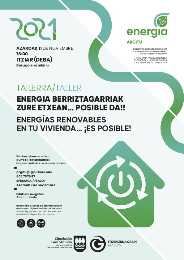 Sendos talleres sobre energía en Itziar y Deba 