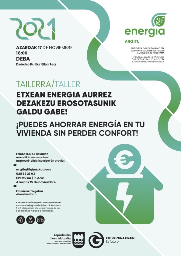 Taller práctico dirigido a ahorrar energía (y dinero) sin perder confort 