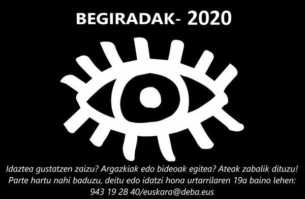 2020ko Begiradak ekitaldian parte hartzeko aukera zabalik dago