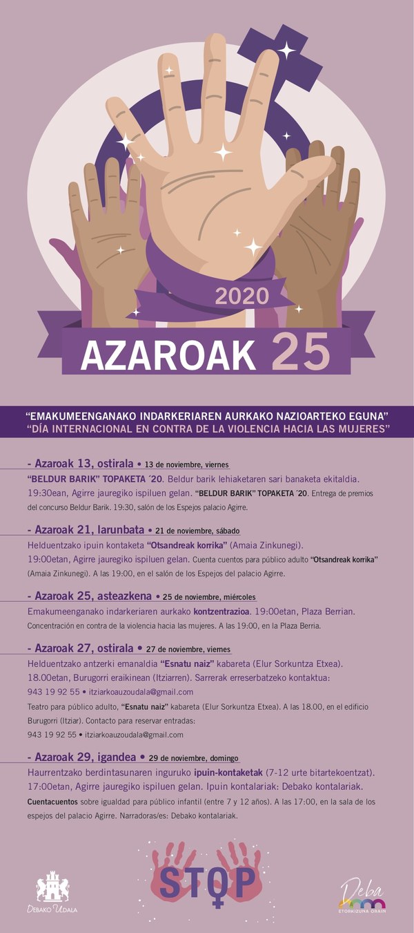 Azaroak 25: Emakumeenganako indarkeriaren aurkako egunar