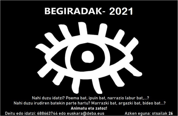 Begiradak 2021en izen-ematea zabalik dago jada