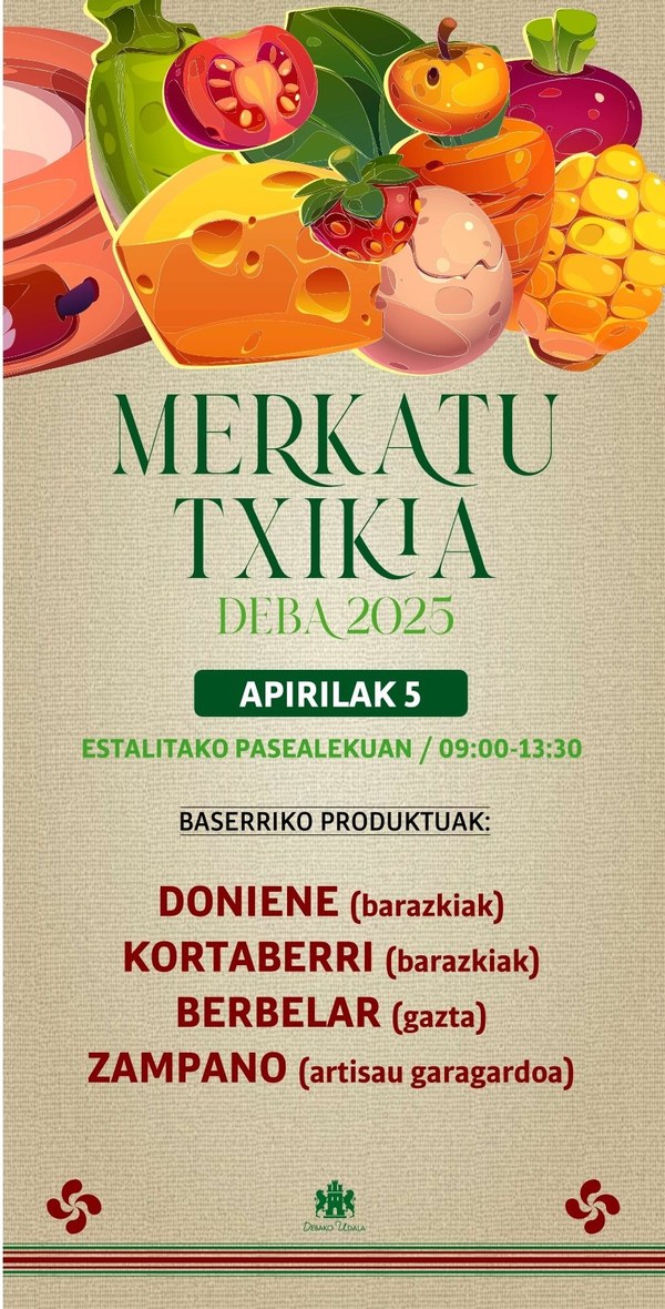 Debako Merkatu Txikia, larunbatean, apirilak 5