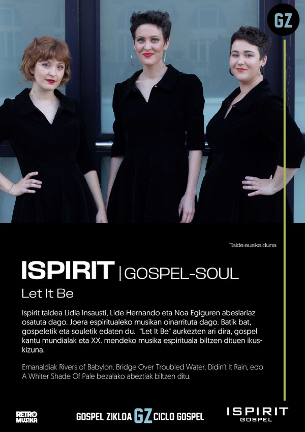 ISPIRIT taldeak gospel eta soul soinuak ekarriko ditu Debara