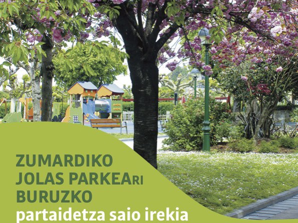 Zumardiko jolas parkea birpentsatzeko partaidetza saioak egingo dira apirilaren 25ean